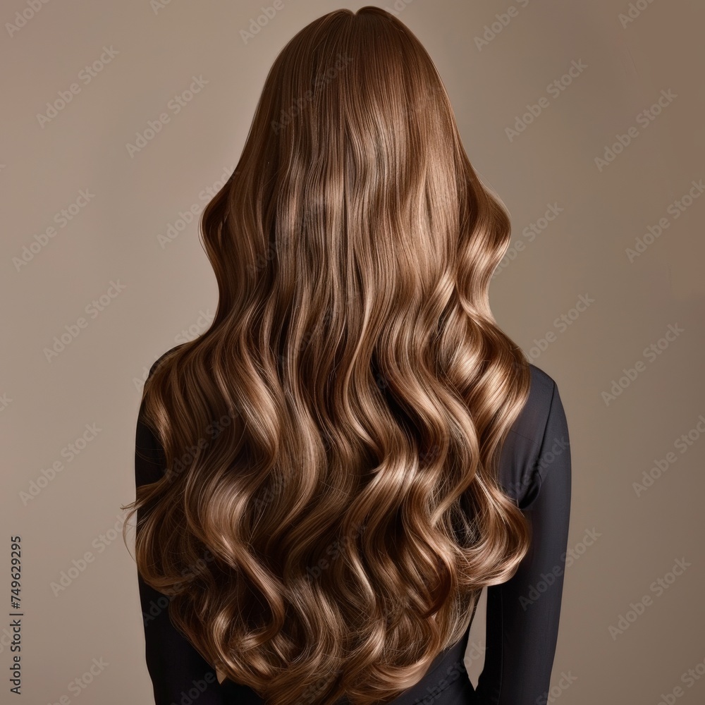 Woman With Long, Wavy Hair