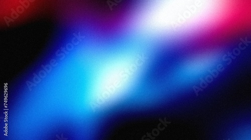 Vibrant grainy gradient abstract background blue purple glowing color shape on black background colorful poster web banner design