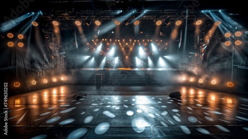Scenery of a stage with lights in the background © Stefano