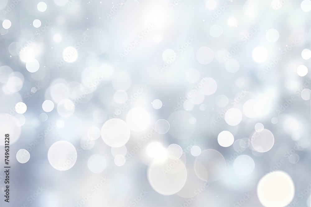 Abstract White Bokeh Lights Background with Motion Blur for Your Office or Space