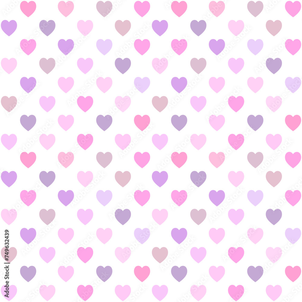 Hearts seamless pattern, pink and white Hearts seamless pattern, pink and white