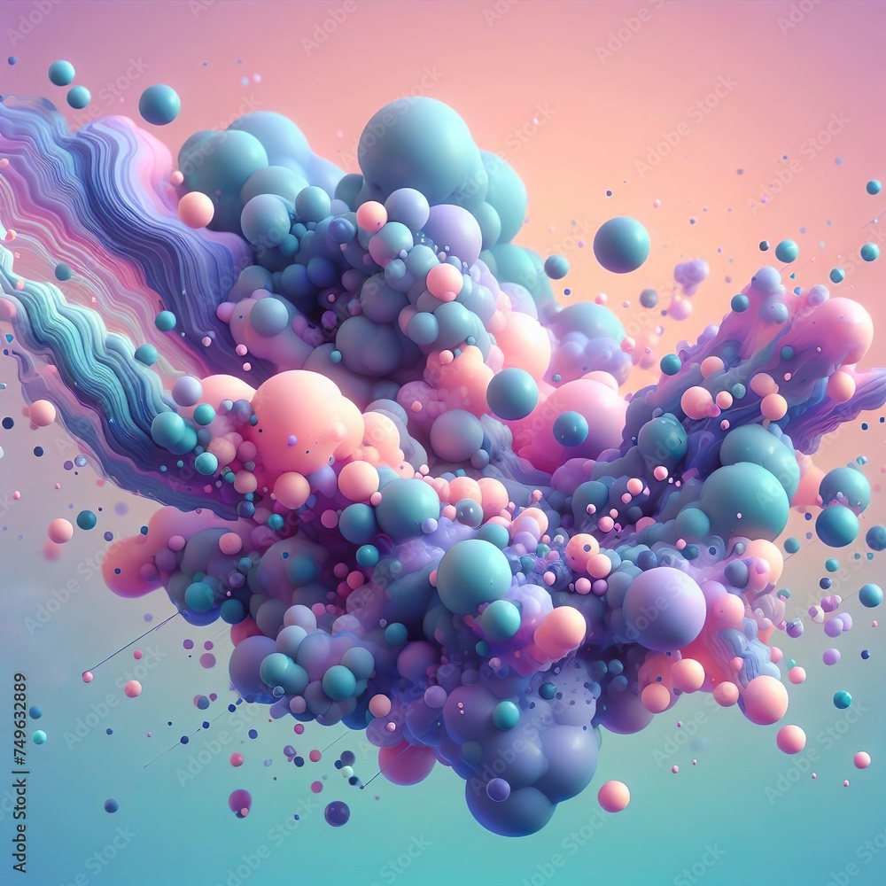 abstract background illustration of a colored floating liquid in the trend colors pink, orange and blue abstract background illustration of a colored floating liquid in the trend colors pink, orange and blue