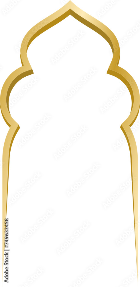 golden islamic frame arch decoration golden islamic frame arch decoration
