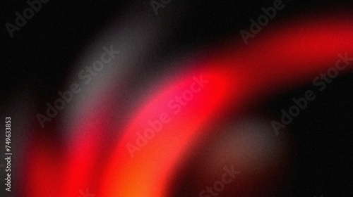 Vibrant grainy gradient abstract background red orange white glowing color shape on black background colorful poster web banner desig photo
