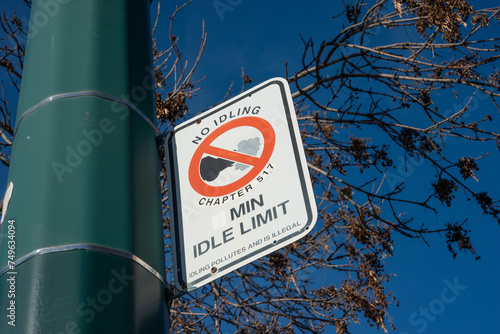 Quadro su tela no idling sign