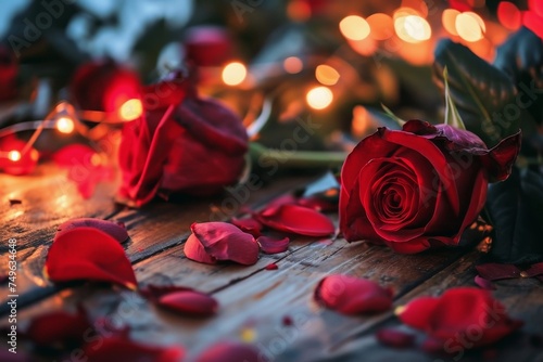 An emotional red roses background for valentines day.