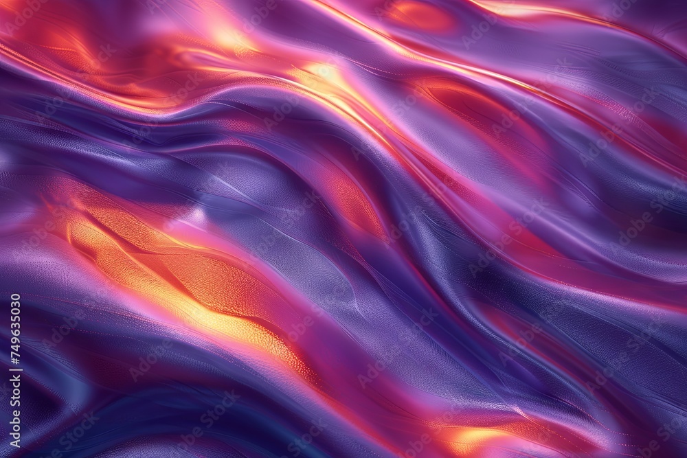 Obraz premium a vibrant colorful background with curves, in the style of made of liquid metal, whimsical topography, luminous 3d objects, layered fibers. Generative AI
