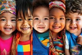 A collage of toddlers from all over the world.