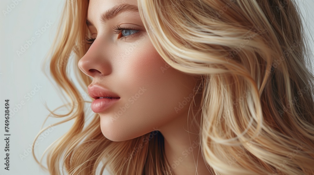 Fototapeta premium A flowing, supple hair bust