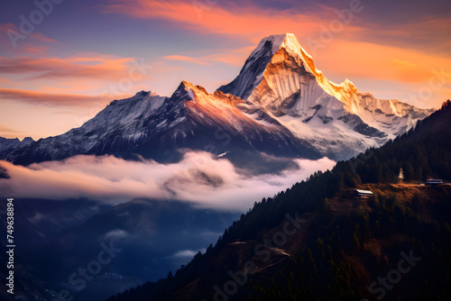 BB Mountain: Majestic Landscape Painted by the First Light of Dawn