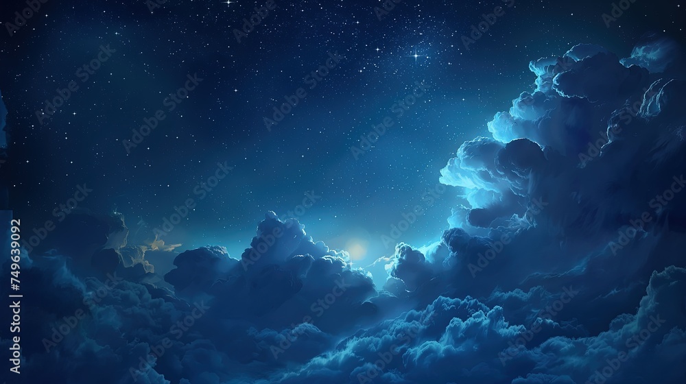 Night sky clouds