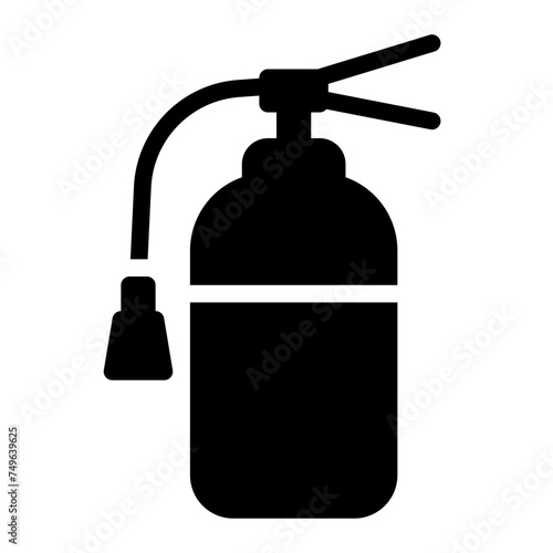 This is the Fire Extinguisher icon from the Hotel icon collection with an Solid style
