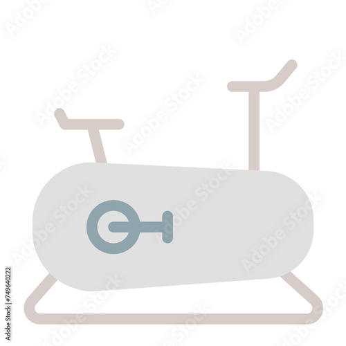 This is the Stationary Bike icon from the Hotel icon collection with an Color style photo