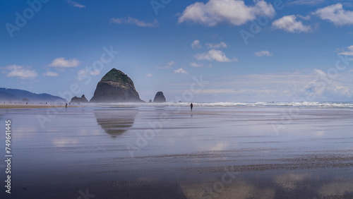 Cannon Beach with Haystack Rock in the background © hpbfotos