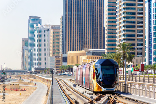 Photography New modern tram in Dubai