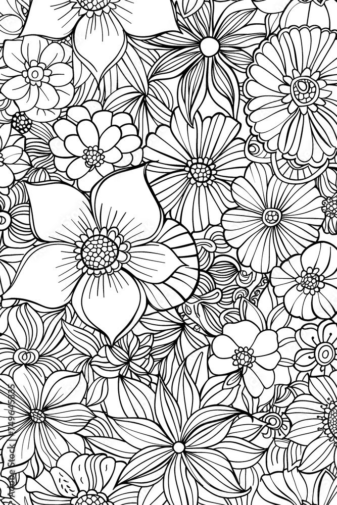 Flowers Coloring Page Flowers Coloring Page