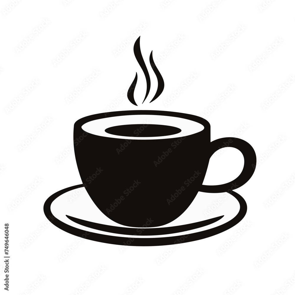 cup of coffee with steam icon vector illustration isolated transparent background logo, cut out or cutout t-shirt print design cup of coffee with steam icon vector illustration isolated transparent background logo, cut out or cutout t-shirt print design