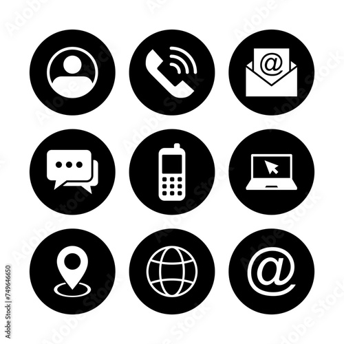 Contact us icon vector. web icon vector. business card contact information icon.