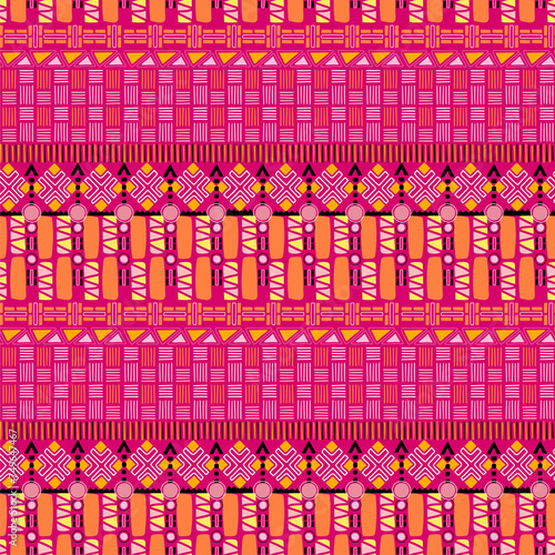 Decorative art that uses various motifs to create textiles, wallpaper, ceramics, furniture and even body paint.