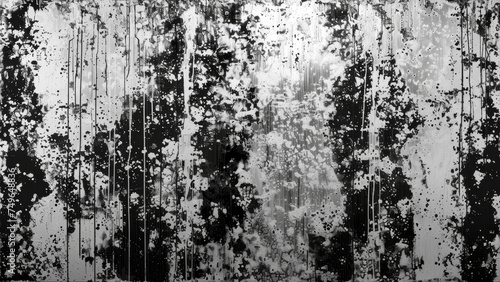 Wallpaper Mural Monochrome abstract splatter and drip texture on a metal sheet  Torontodigital.ca