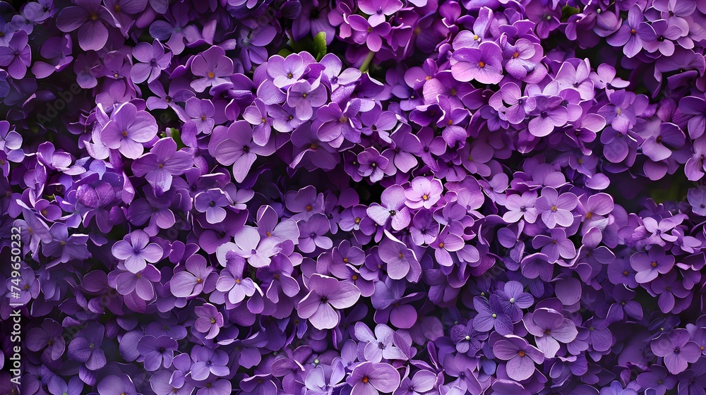 Flowers wall background with amazing violet flowers