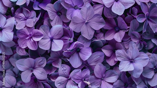 Flowers wall background with amazing violet flowers © PSCL RDL