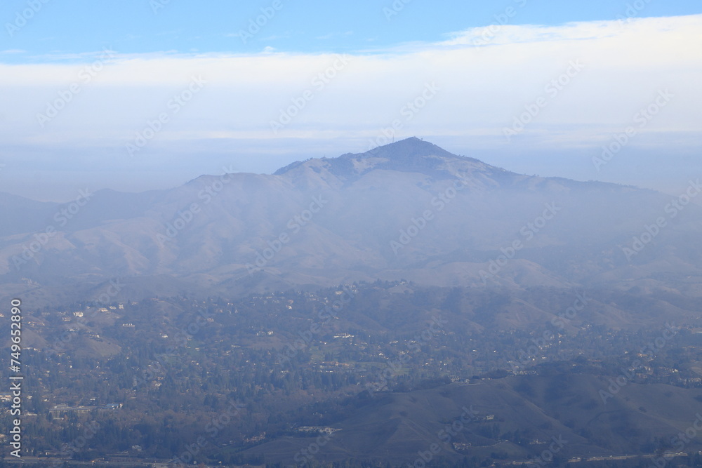 Hazy views of Mt Diablo and Diablo valley in the Winter Hazy views of Mt Diablo and Diablo valley in the Winter