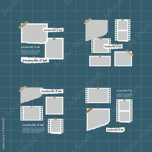 Pictures or photos frame collage abstract photo frames and digital photo wall template