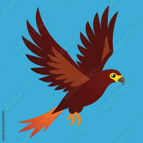 Flying eagle vector illustration