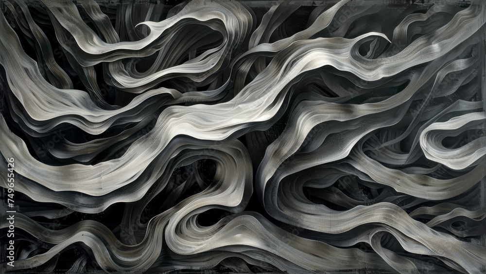  Abstract monochrome wave texture