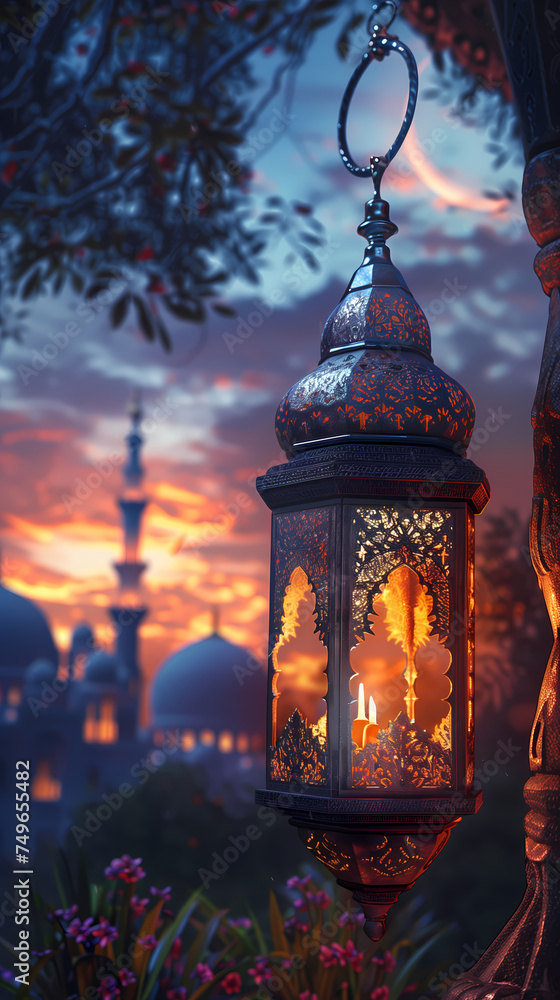 Image evocative of Ramadam. Sunset. Image evocative of Ramadam. Sunset.