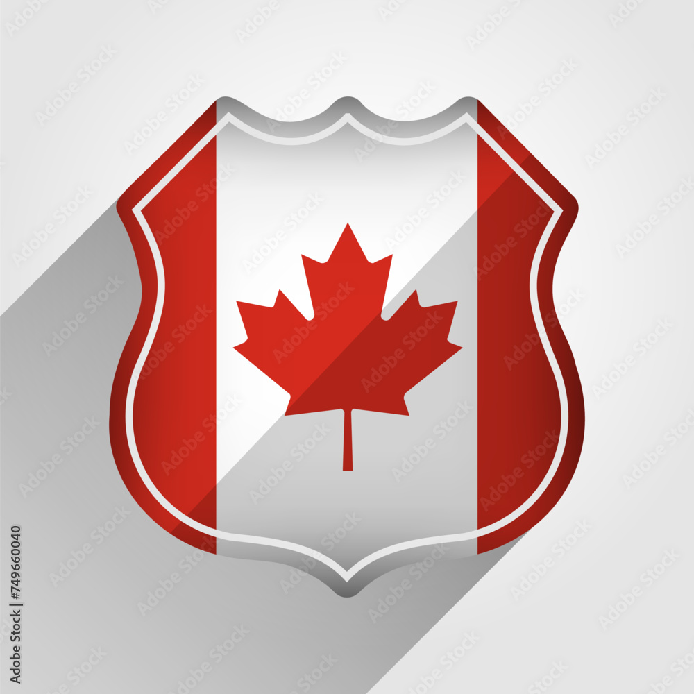 Obraz premium Canada Flag Road Sign Illustration