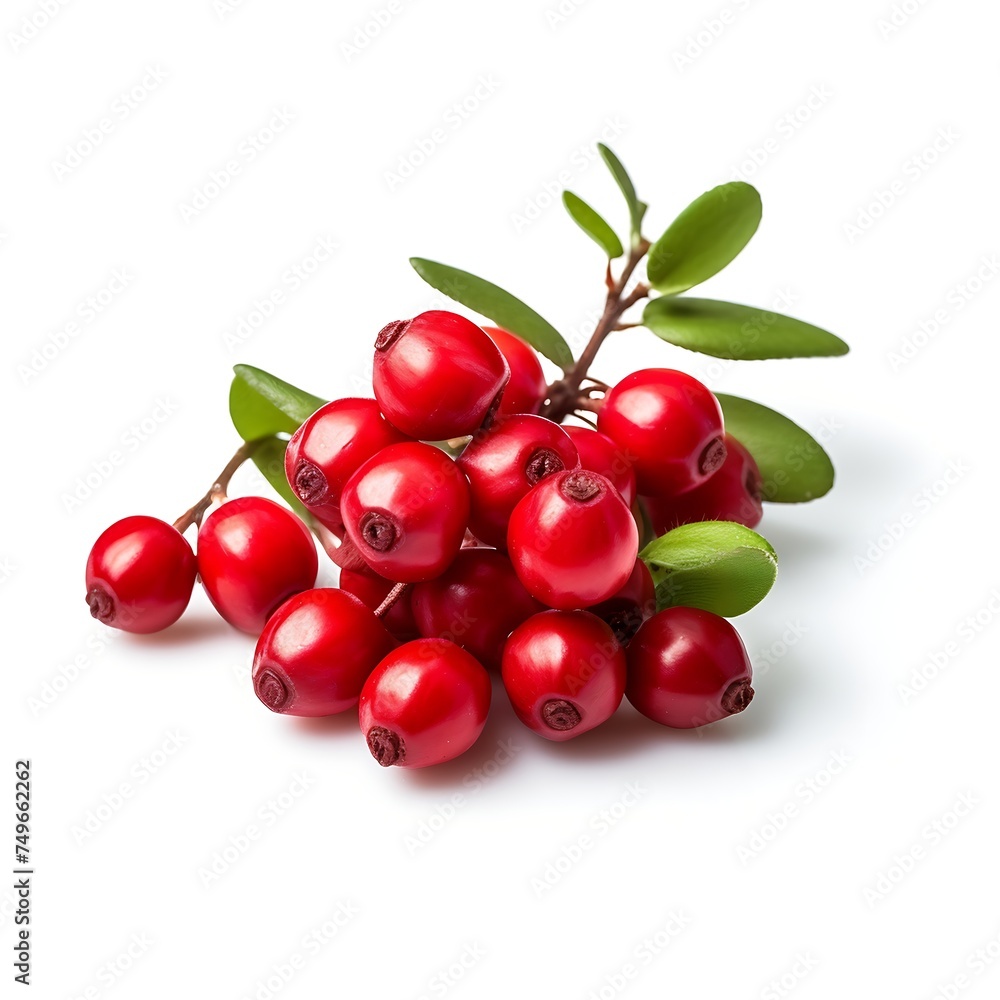 Bearberry isolated on white background Bearberry isolated on white background