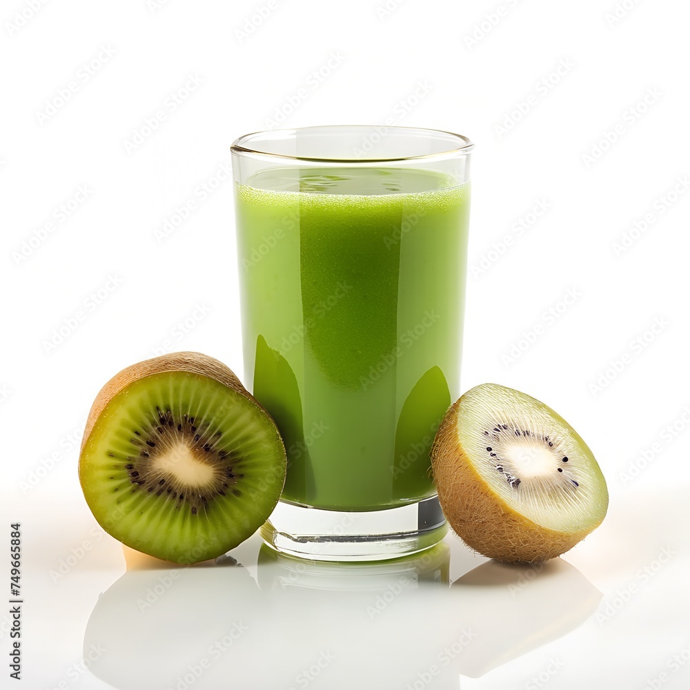 avocado freshly squeezed juice in a glass cup with ice. The drink is isolated on a white background. avocado freshly squeezed juice in a glass cup with ice. The drink is isolated on a white background.