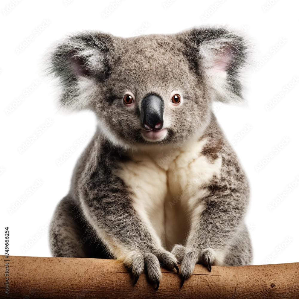 Beautiful Koala Isolated On Transparent Background