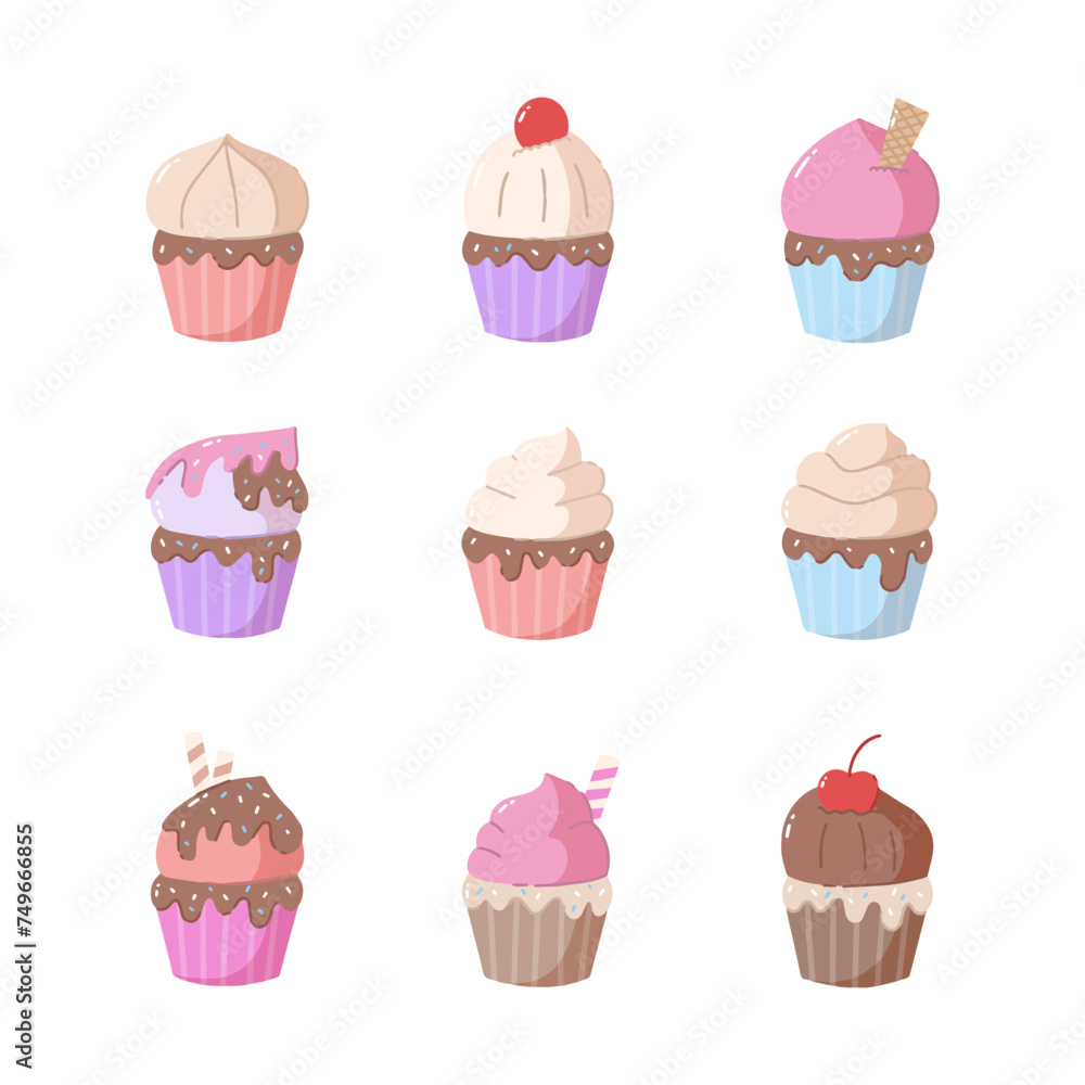 Cupcake hand drawn vector illustration Cupcake hand drawn vector illustration