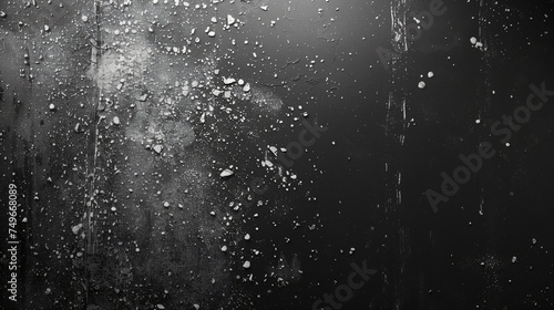 Monochrome Splendor: Black Wall with White Particle Texture