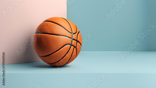 Concept of Team Unity. 3D Basketball Ball Illustration, Symbolizing Collaboration and Camaraderie in Professional Sport