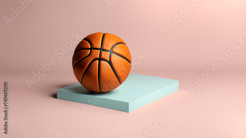 Symbol of Team Unity. 3D Isolated Basketball Ball Image, Representing Cooperation and Collaboration in Sport