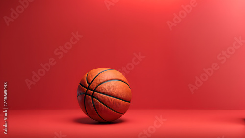Sporting Passion Banner. 3D Basketball Ball Depiction, Illustrating the Love and Enthusiasm for the Game of Basketball