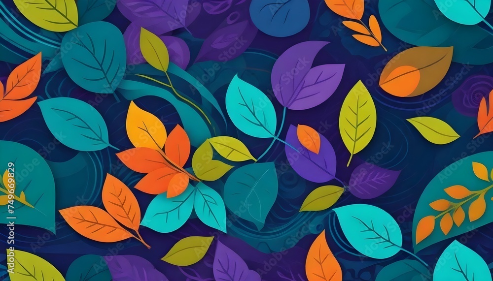 Lush Leaves Vibrant Abstract Art with Nature-Inspired Patterns Lush Leaves Vibrant Abstract Art with Nature-Inspired Patterns