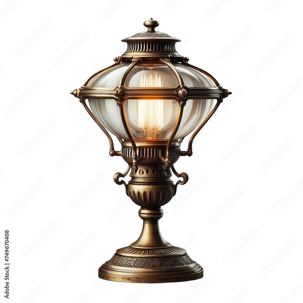 old lamp isolated on white old lamp isolated on white