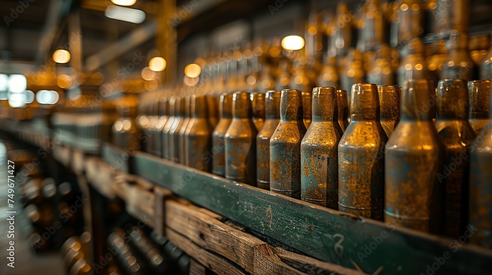Many of new artillery shells are in military warehouse, metal munition in storage of weapons factory closeup. Concept of war, background, equipment, supply, production Many of new artillery shells are in military warehouse, metal munition in storage of weapons factory closeup. Concept of war, background, equipment, supply, production