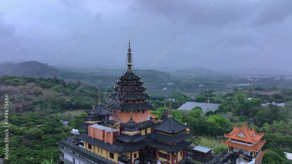 Ten Thousand Buddhas Monastery In Tainan District, Taiwan, Aerial View Ten Thousand Buddhas Monastery In Tainan District, Taiwan, Aerial View