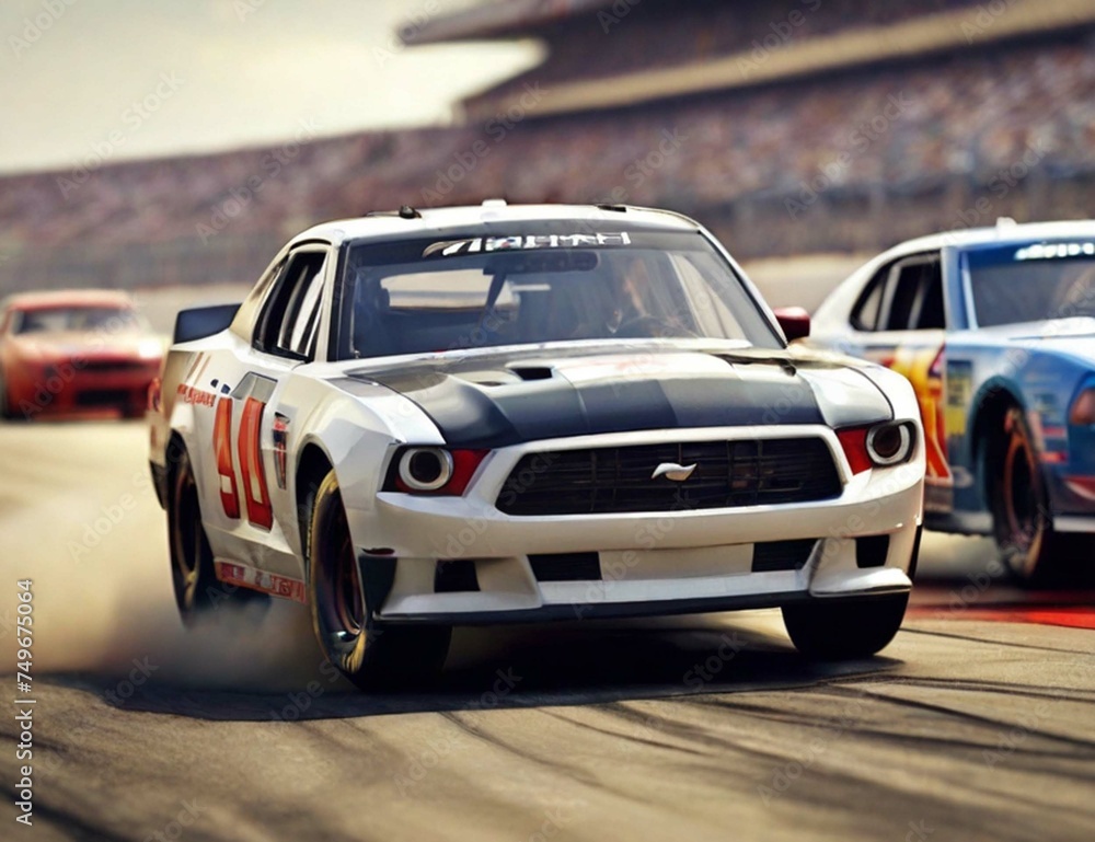 Car racing on the circuit of America, championship. Car racing on the circuit of America, championship.
