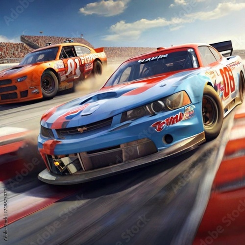 Car racing on the circuit of America © syam