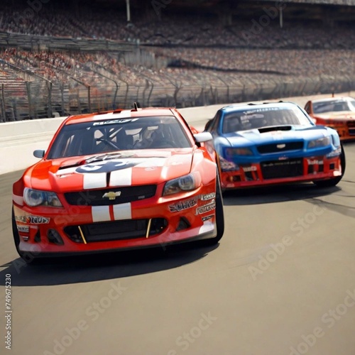 Car racing on the circuit of America © syam