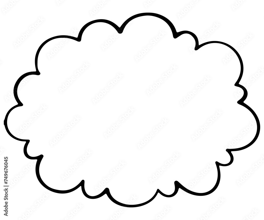 シンプルな吹き出し_雲 シンプルな吹き出し_雲