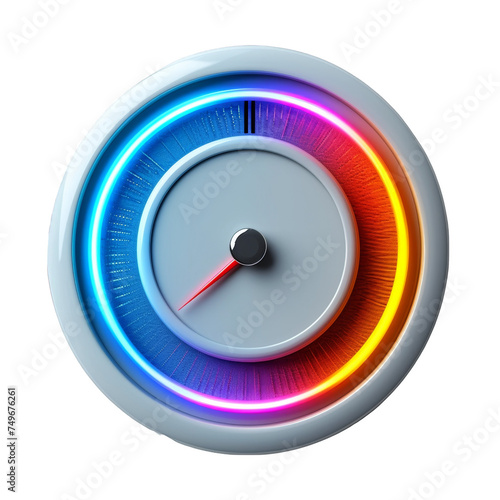 White Clock With Multicolored Lights