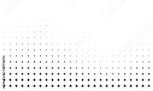 Descending Black Stars Pattern